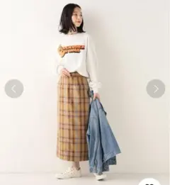 チェック　タイトスカート　ペンシルスカート