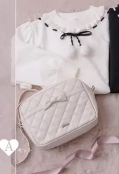 piumショルダーバッグ ベージュピンク