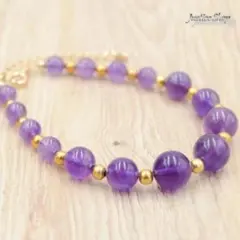 ブレスレット ティアドロップ1 アメジスト 天然石 パワーストーン 1A7