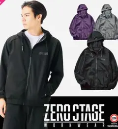 ワークマン　ZERO STAGE トリコットパーカー　ダークグレー　L