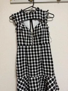 JWELS ひめか着用　千鳥柄　チェック　ドレス　フロントジップ