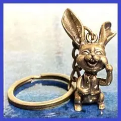 ラビット チャーム キーホルダー ストラップ 兎 ウサギ 真鍮
