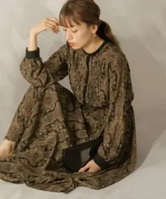 URBAN RESEARCH Sonny Label ダマスクプリントワンピース