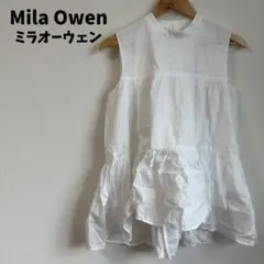 Mila Owen ミラオーウェン★ノースリーブティアードチュニック ホワイト