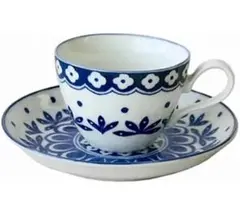 【未使用品】ペア リーフドット コーヒー PF-299 美濃焼　カップ&ソーサー