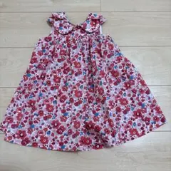 美品　ジャカディ　リバティ柄　丸襟　ワンピース　96 36mのサムネイル