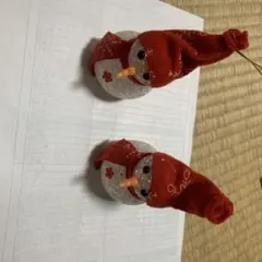 スノーマン オーナメント 2個セット