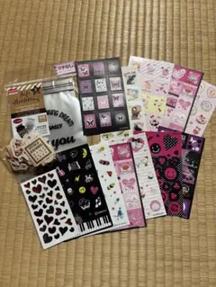 平成レトロ　サン宝石　シール・ステッカーセット 多彩なデザイン