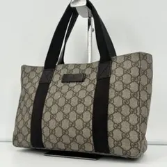 n*0様 美品✨グッチ トートバッグ ハンド スプリーム PVC ミニ ブラウン