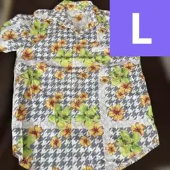 Tommy Hilfiger 半袖シャツ　ハイビスカス　花柄　黄色　1985のサムネイル