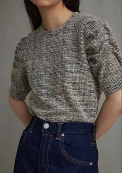 AZUL BY MOUSSY ツイード風 半袖トップス Mのサムネイル