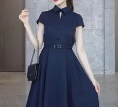 新品 amemochihare レディシャツドレス Lacey ネイビー - メルカリ