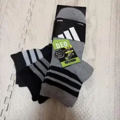 新品タグ付き　adidas アディダス靴下　24〜26cm 3足組　メンズ靴下