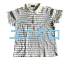 #UNIQLO ストライプ ポロシャツ サイズ L トップス　 ユニクロ 半袖