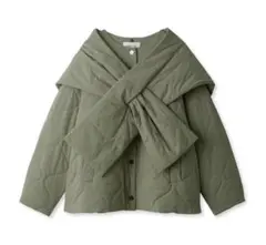 【FRAY I.D】2WAYストール付きキルティングジャケット　ダウンコート