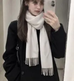 ユニクロ UNIQLO 白 ヒートテック マフラー レディース オフ ホワイト