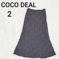 【ココディール】白黒 Mサイズ ドット柄ロングスカート フレア k3794