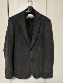 【美品】ナノユニバース　テーラードジャケット　L ダークグレー　無地