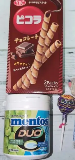 お菓子 まとめ売り 3点セット ピコラ メントス チュッパチャップス キャンディのサムネイル