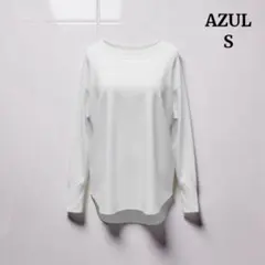 AZUL アズール長袖 トップス ホワイト Sサイズ，薄手のサムネイル