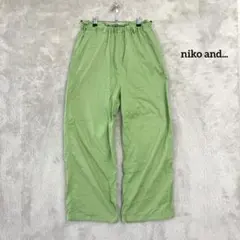 ニコアンド イージーパンツ F ライトグリーン ゆったり ウエストゴムのサムネイル
