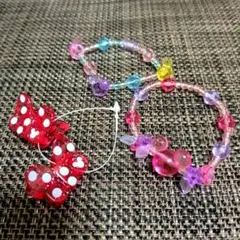 ディズニーリゾート　ヘアクリップ&ブレスレット　ミッキー　ミニー