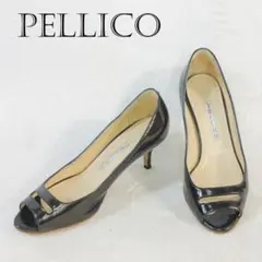 ✨大人気✨ペリーコ アネッリ オープントゥパンプス ネイビー Vibramソール