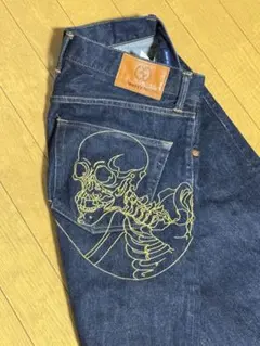 髑髏 Betty Smith デニム スカル刺繍 インディゴのサムネイル