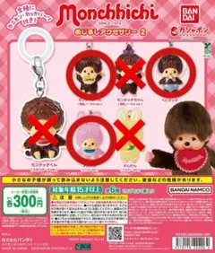 モンチッチ　めじるしアクセサリー2　3点　ガチャガチャ