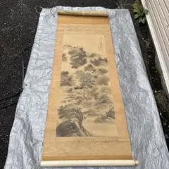 画家 王琴仙 山水画賛 絹本肉筆 状態微妙 清国 清朝末 中国 - メルカリ