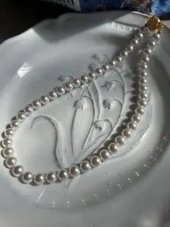 週末値下げ！スワロフスキー社のホワイトパールネックレス