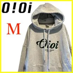 T4136*OiOi*オイオイ*パーカー*フーディー*デカロゴ*メンズM*グレーのサムネイル