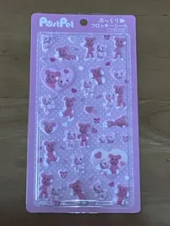 PostPet ぷっくりフロッキーシール モモとコモモ