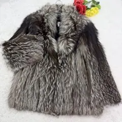 サガフォックス シルバーフォックス 本毛皮 リアルファー ジャケット コート