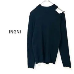 INGNI　イング　肩あき　長袖ニット　ブラック　ハイネック　ギャル　セクシーのサムネイル