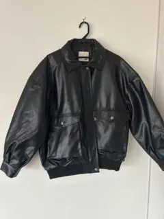 JaVa ブラックレザージャケット　Java フェイク レザー ヴィンテージ
