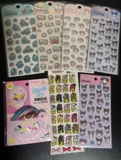 サンリオ ぷくっとシール クロミ マイメロ キティ ハンギョドン 折り畳みうちわのサムネイル