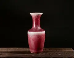 辰砂釉 花瓶 陶器 一輪挿し 唐物 中国 花瓶 花入 - メルカリ