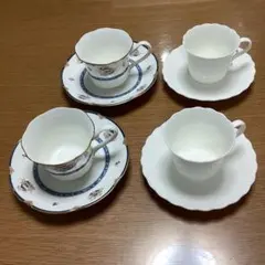 ナルミボーンチャイナ　カップ・ソーサー　４客セット