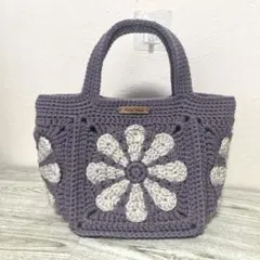 手編みバッグ　モチーフ編みバッグ　31