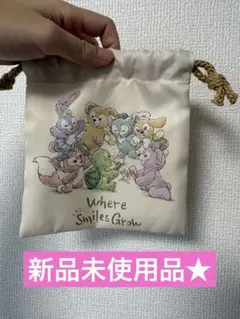 ダッフィーアンドフレンズ　巾着　Where Smiles Grow ディズニー