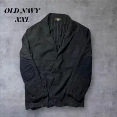 希少 00sOLD NAVY エルボーパッチ ウール混テーラードジャケットXXLのサムネイル