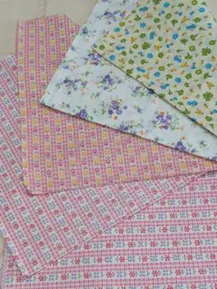 A596 花柄 100cm×50cm　コットン100%　4枚組