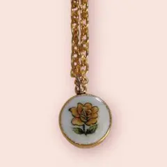 ネックレス　花　フラワー　薔薇　昭和　レトロポップ　ヴィンテージ　ガーリー　古着