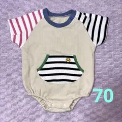 BREEZE ワッフル ボディオール 70 ベビー 春夏 ロンパース