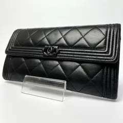 開運財布！新品未使用 ボーイシャネル マトラッセ 黒 長財布 正規品 