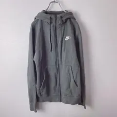 NIKE 裏起毛　フルジップパーカー　メンズ　古着　刺繍ロゴ