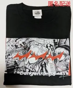 DANGANRONPA ダンガンロンパt キャラ プリント ブラック 公式XXL
