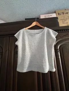 ノースリーブ リブ編み　サマーセーター