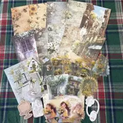 617コラージュ　黄色　セット　まとめ　素材　日記　紙もの　おすそ分け